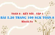 Bài 5.20 trang 109 SGK Toán 8 tập 1 Kết nối tri thức